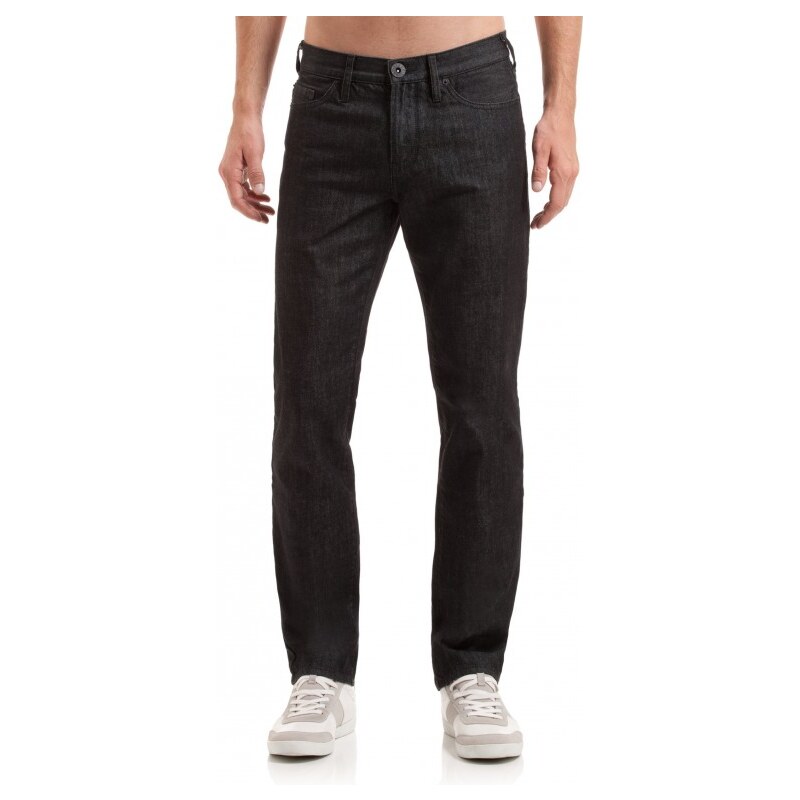 GUESS Delmar Slim Straight Leg Jeans - Black - black wash 32" inseam