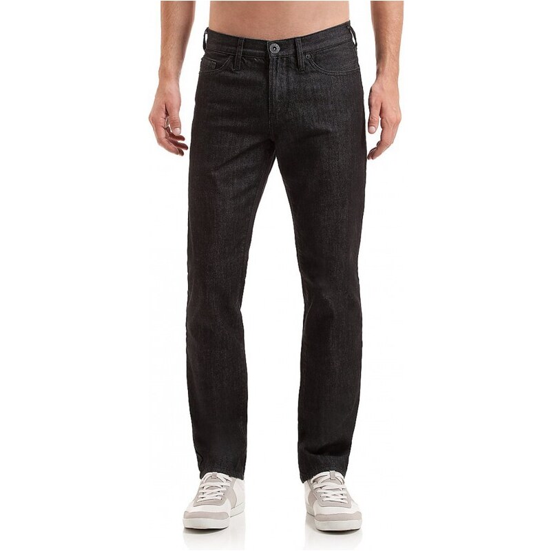 GUESS Delmar Slim Straight Leg Jeans - Black - black wash 34" inseam