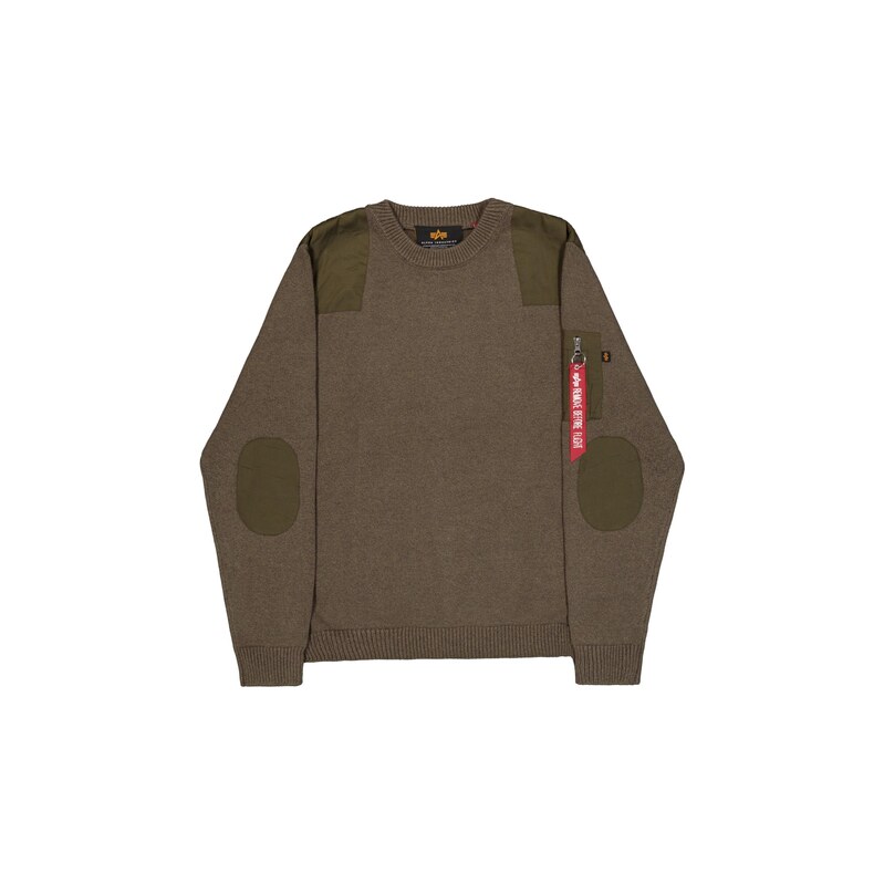 ALPHA INDUSTRIES Mikina olivová / jasně červená