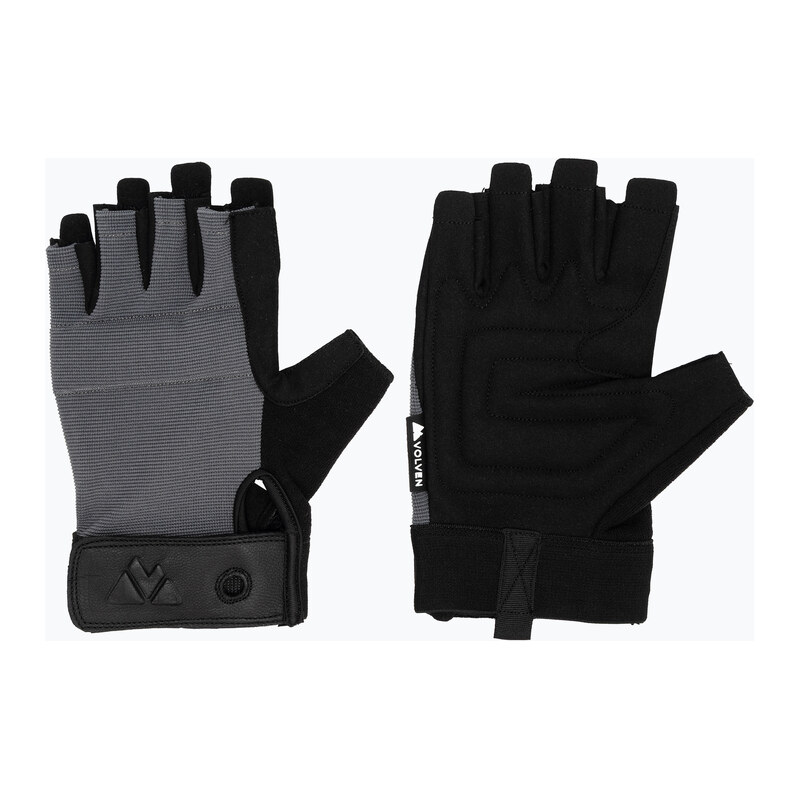 Lezecké rukavice Volven Ferrata Half Finger gray