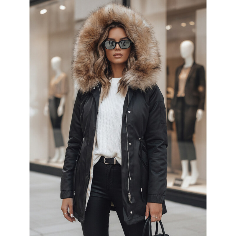 BASIC Černá vyteplená zimní parka GARNET