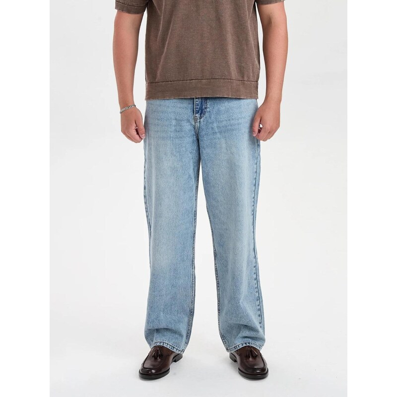 Dxnmxrk Džíny DXHector Relaxed Fit Jeans Blue modrá džínovina