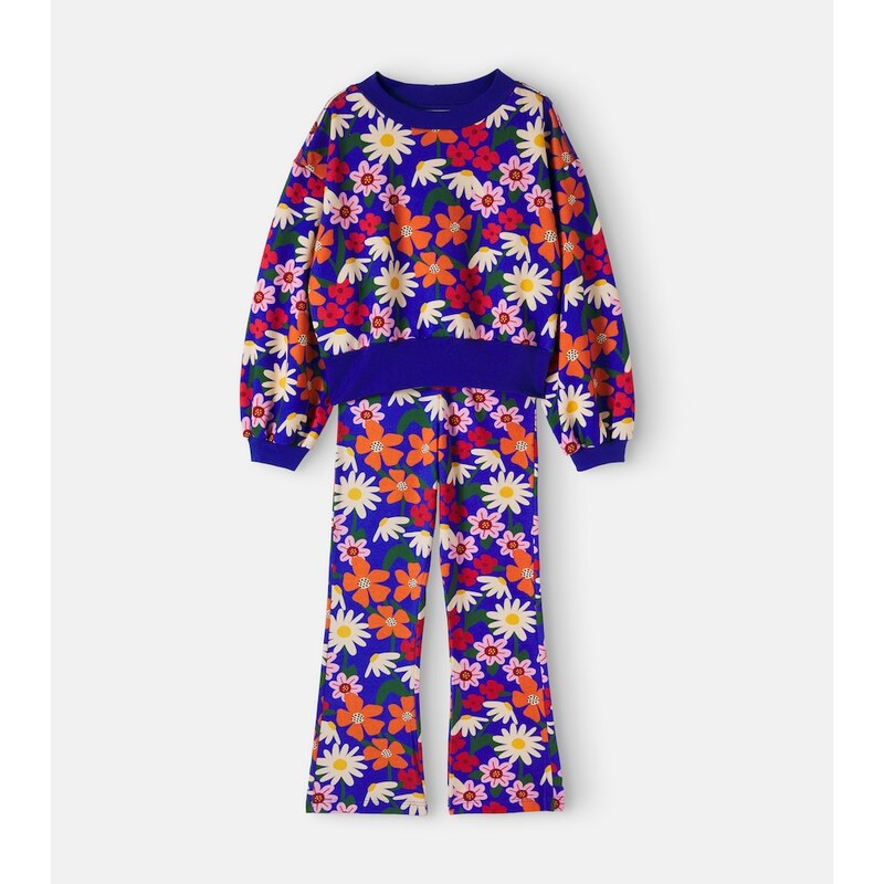 Fábula Printed cotton sweatshirt and sweatpants set