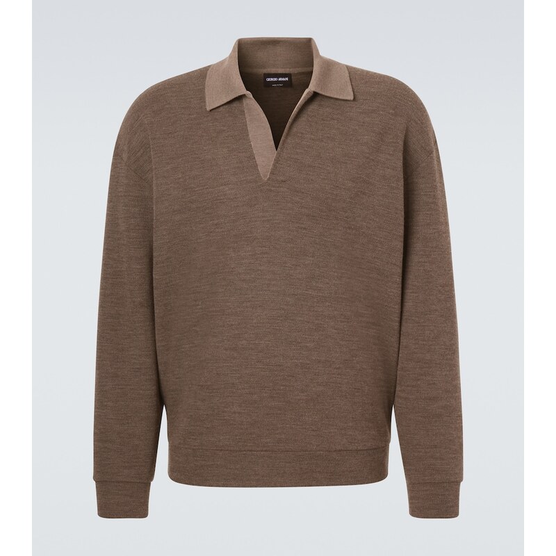 Giorgio Armani Virgin wool polo sweater
