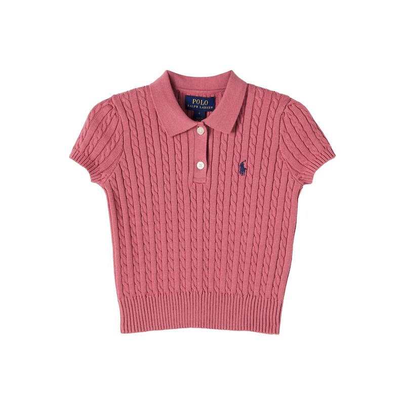 Polo Ralph Lauren Kids Cable-knit cotton polo shirt