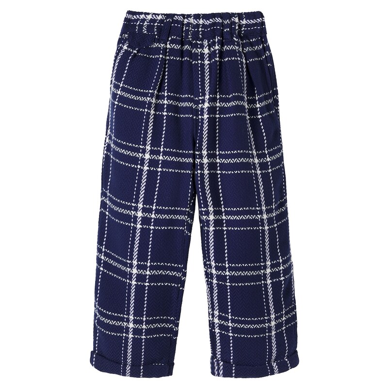 The New Society Boone checked cotton straight pants