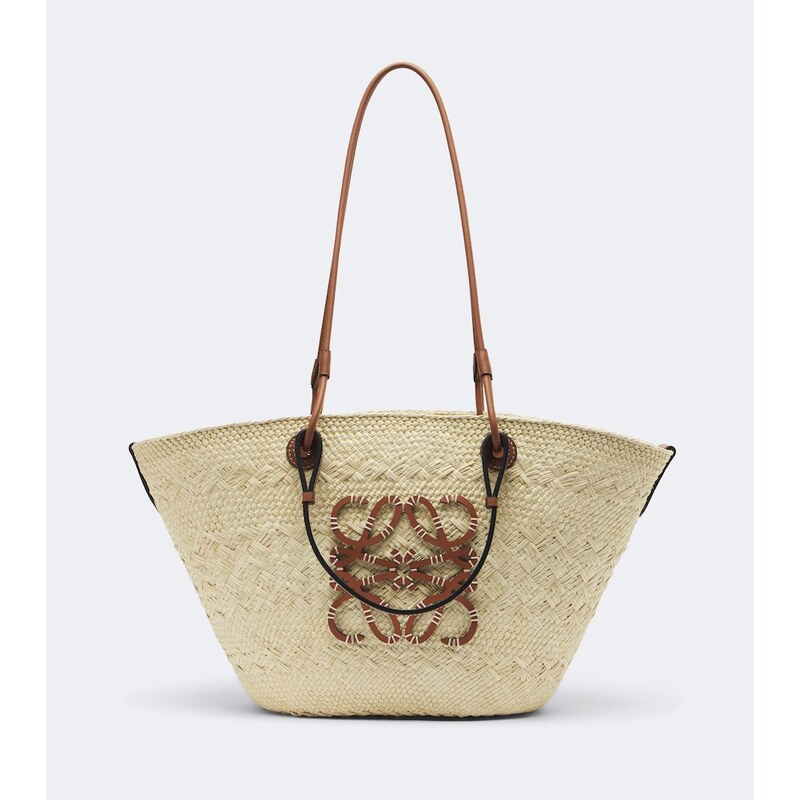 Loewe Anagram Medium leather-trimmed basket bag