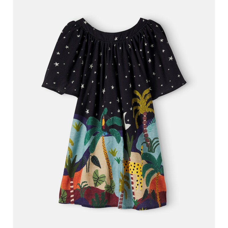 Fábula Printed cotton-blend dress