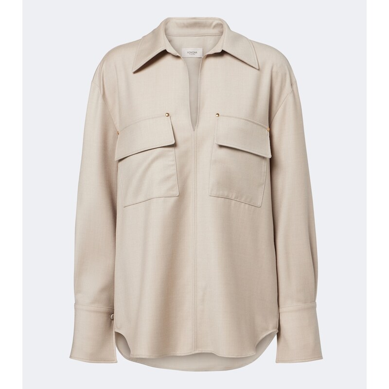 Agnona Embellished wool shirt