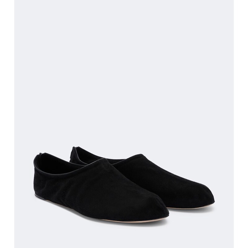 The Row Stellene suede slip-on shoes
