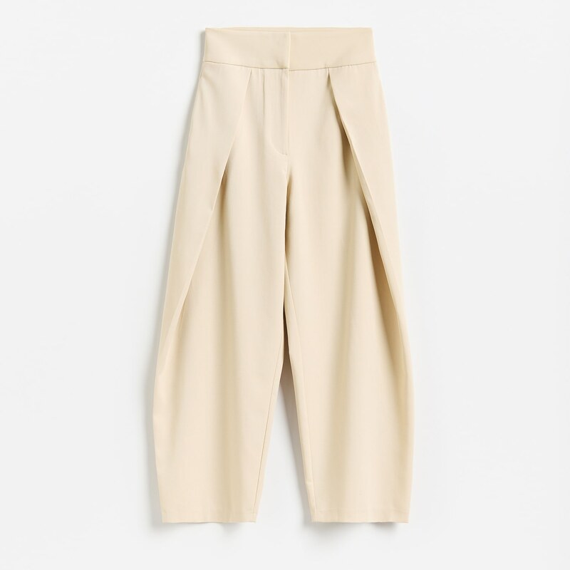 Reserved - LADIES` TROUSERS - béžová