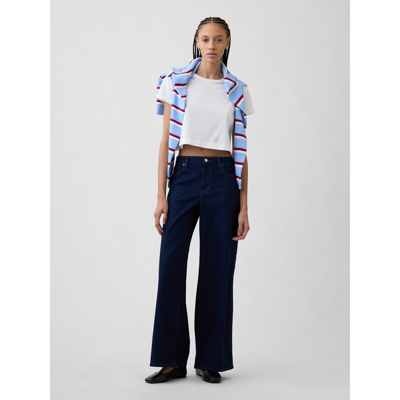 GAP Džíny Mid Rise Wide-Leg - Dámské