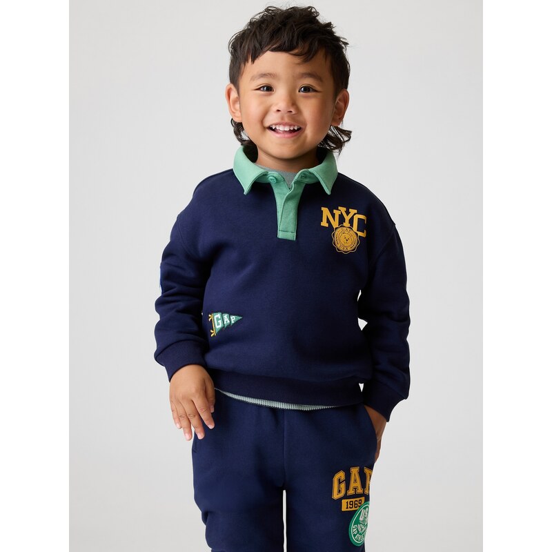 GAP Baby mMikina varsity Brannan Bear VintageSoft - Kluci