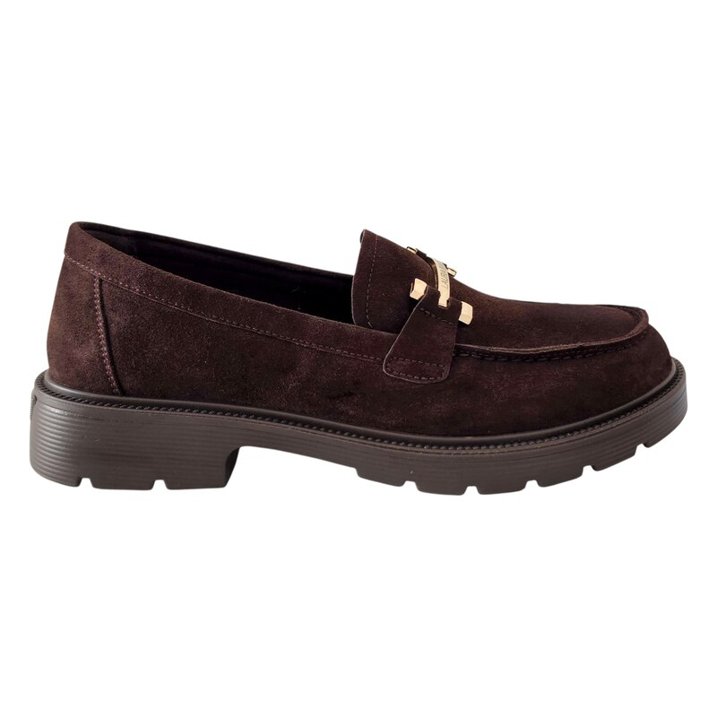 Hnědé mokasíny Laura Biagiotti Suede Brown