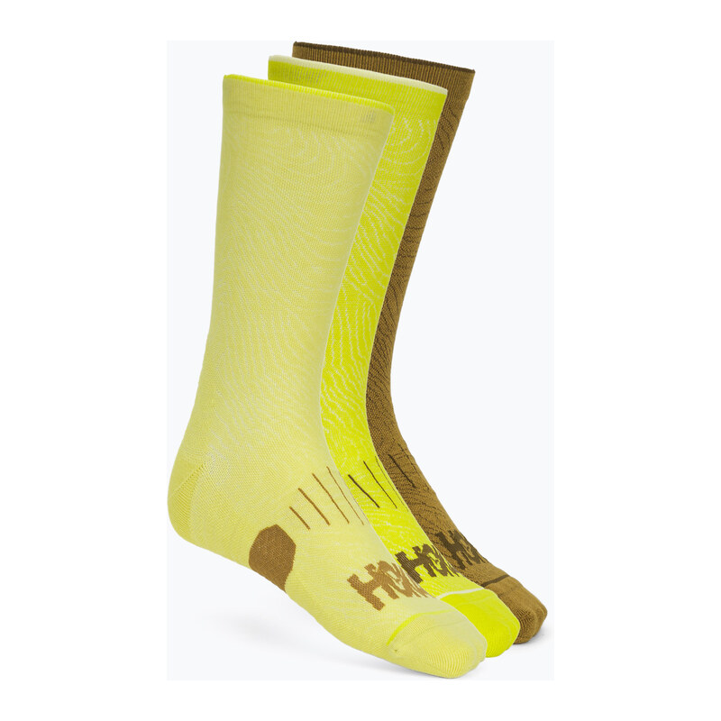 Ponožky Hoka Crew Run Sock 3-pack hoka citrus/pomelo yellow
