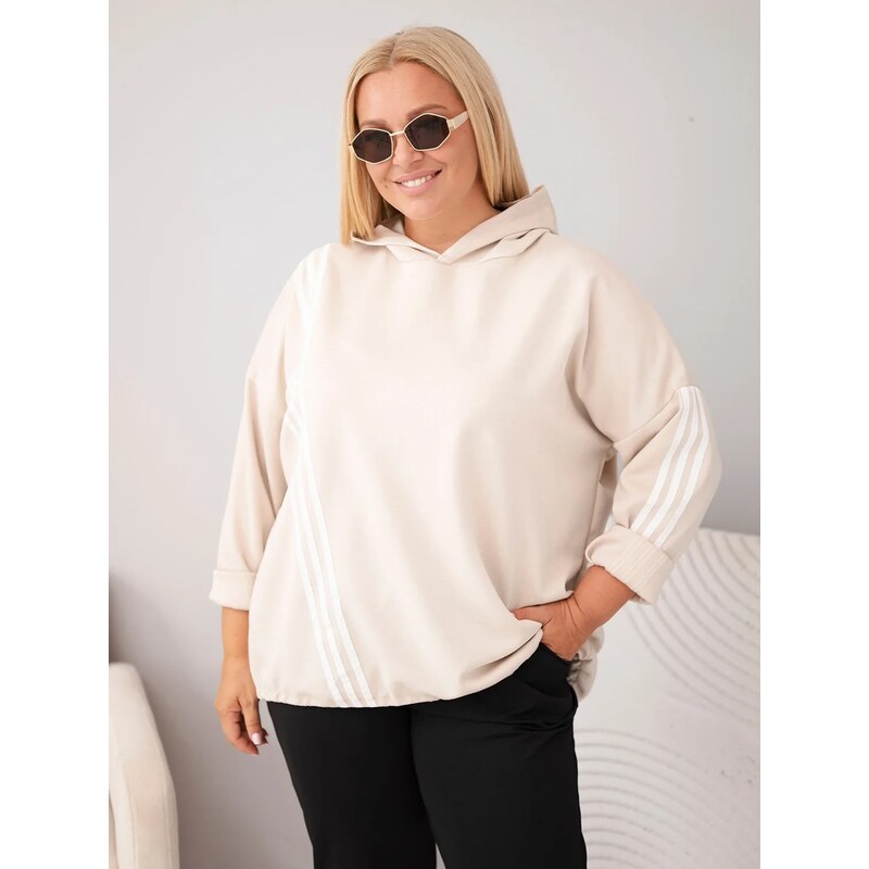 Kesi Włoski Dámská plus size mMikina s kapucí Kesi