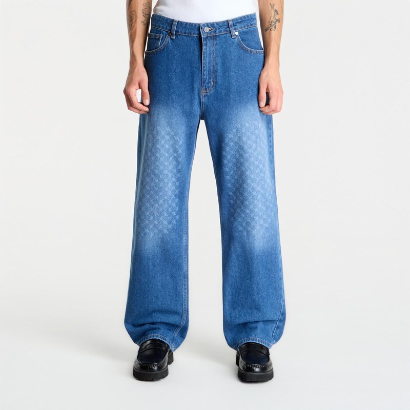 Džíny Daily Paper Faded Monogram Amba Jeans Mid Blue XL