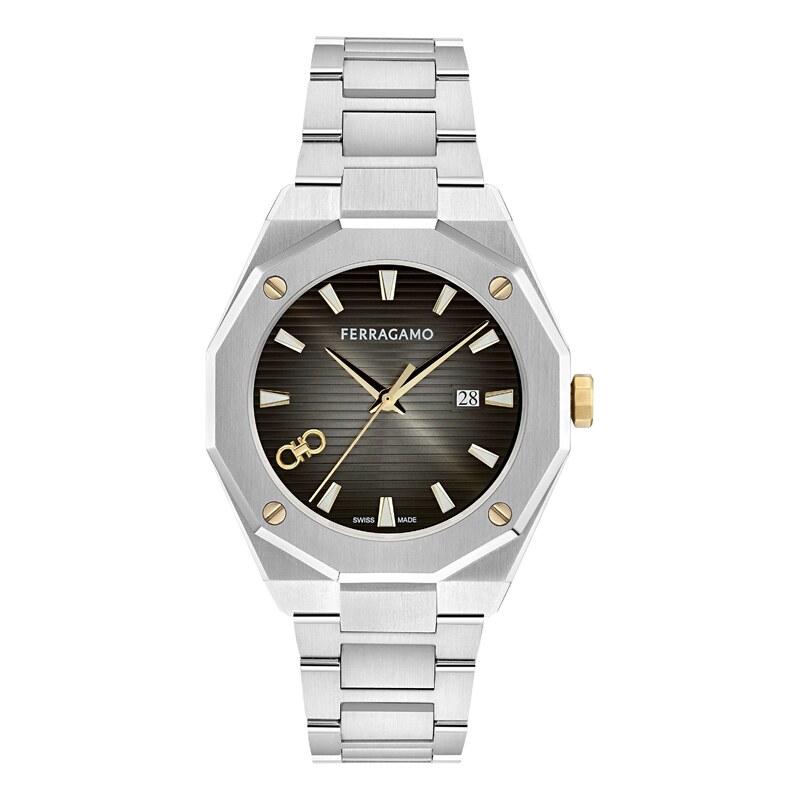Hodinky Ferragamo Black/Silver 1444378