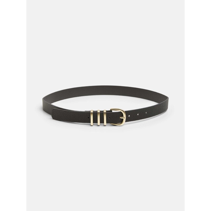 Pásek Pieces Black/Gold 7486499