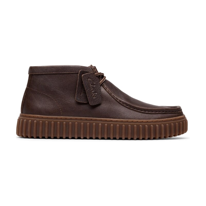Boty Clarks Dark Brown Lea 4985295