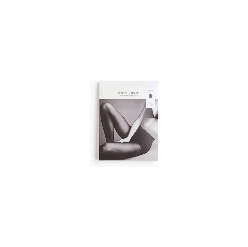 H&M - Punčocháče Control Top 40 denier Lycra - Černá