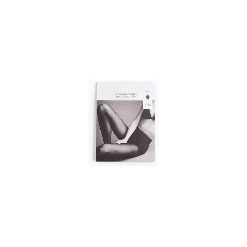 H&M - Punčocháče 20 denier Lycra Control Top - Černá