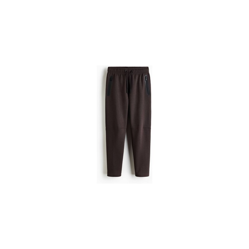 H&M - Sportovní kalhoty jogger Slim Fit DryMove - Tmavě Hnědá