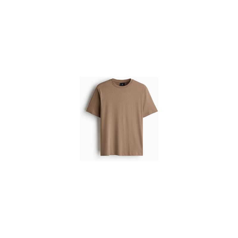 H&M - Tričko Regular Fit - Hnědošedá