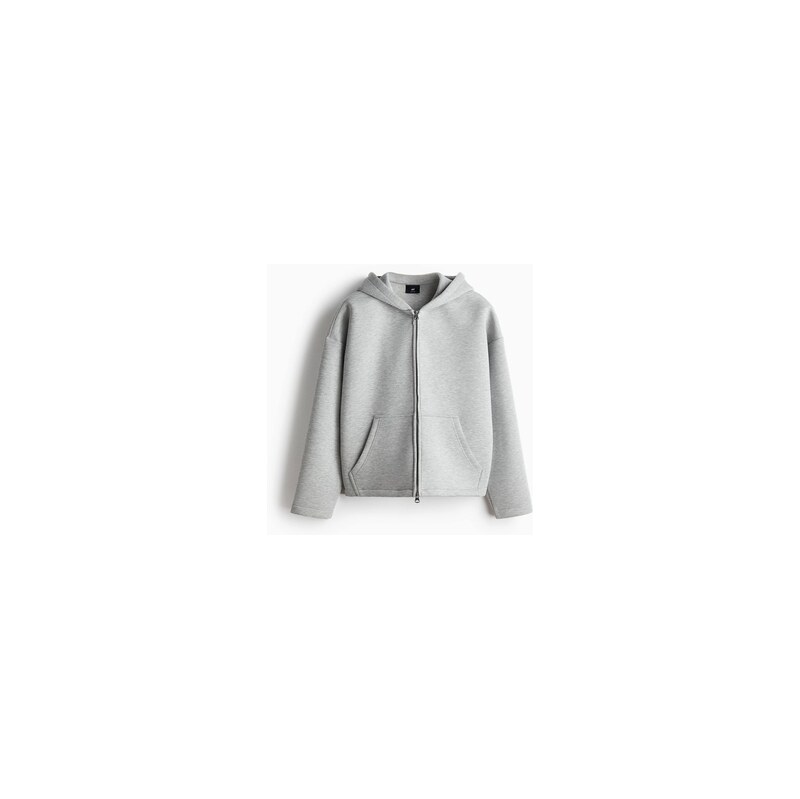 H&M - Bunda z materiálu scubas kapucí Oversized Fit - Světle