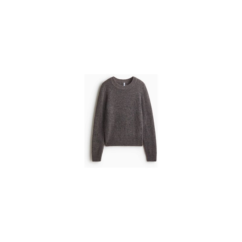 H&M - Přiléhavý svetr - Tmavá Hnědošedá