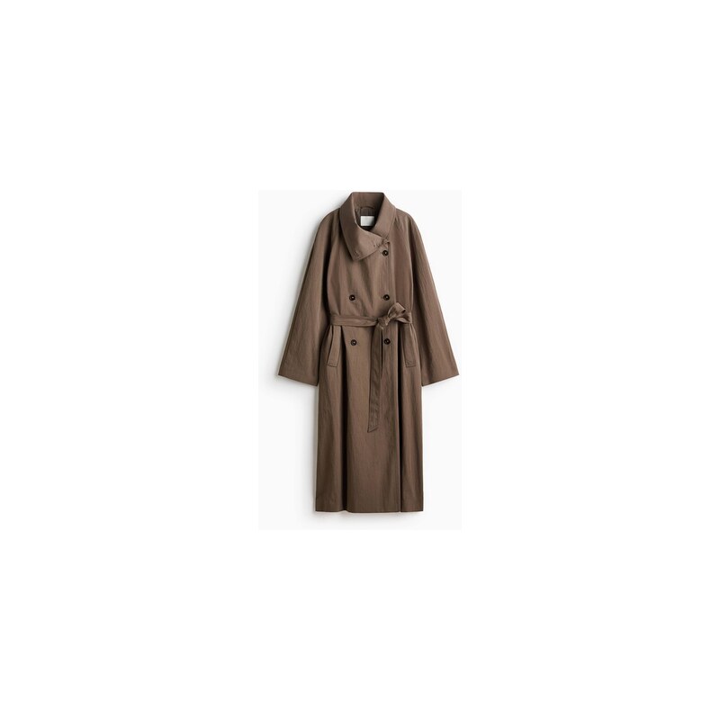 H&M - Oversized trenčkot - Khaki Zelená