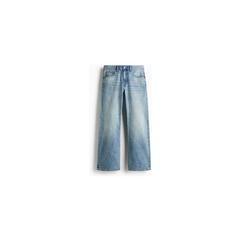 H&M - Relaxed Bootcut Jeans - Světlý Denim Blue