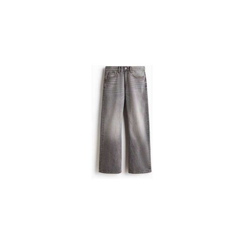 H&M - Relaxed Bootcut Jeans - Šedý Denim