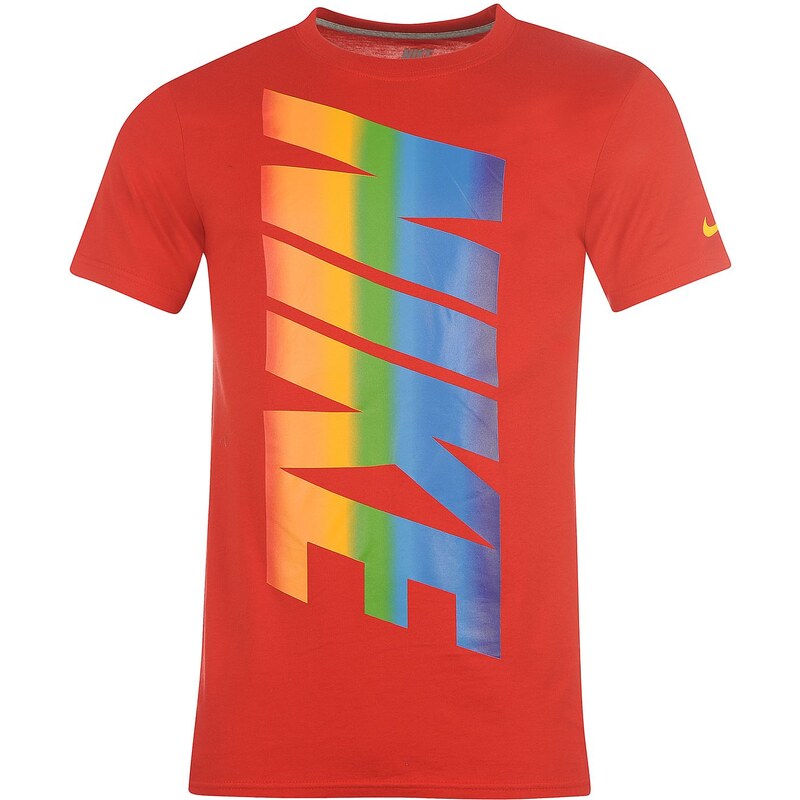 Tričko Nike Rainbow QTT pán. červená