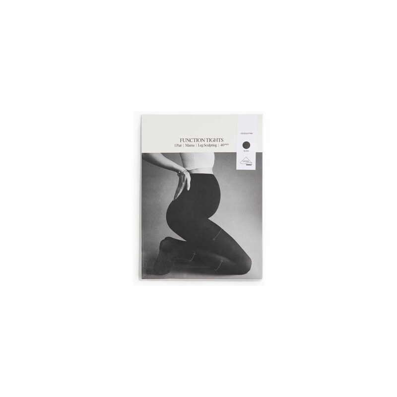 H&M - MAMA Punčocháče Leg Sculpt 40 denier Lycra - Černá