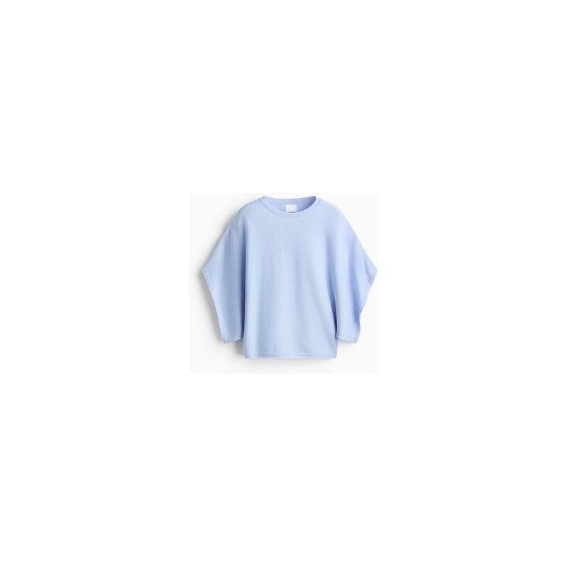 H&M - Top z jemného úpletu ve stylu boxy - Bleděmodrá