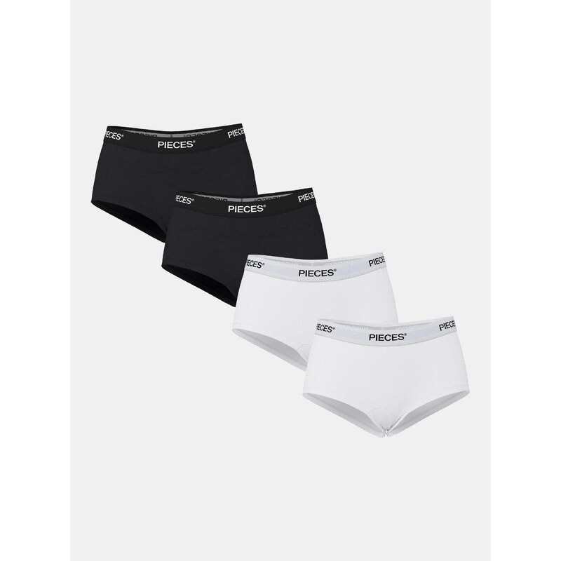 Kalhotky Pieces Black/White 150662