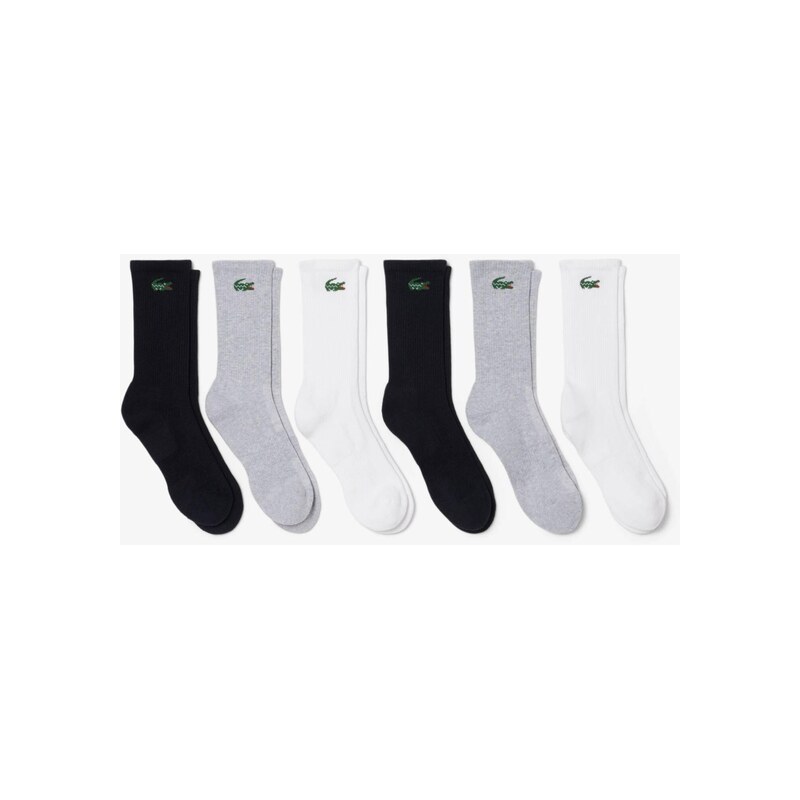 Ponožky Lacoste Wht/Gry/Blk L78 1039492