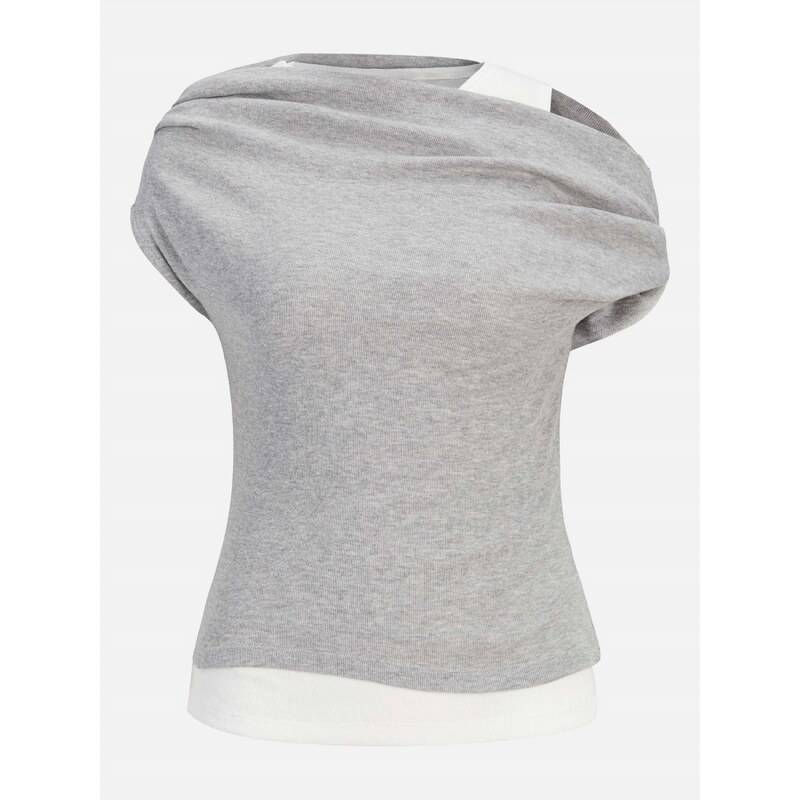 Tričko JJXX Lt Grey Melange 570843