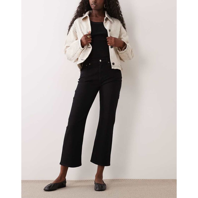 ARKET kick flare jeans in black denim