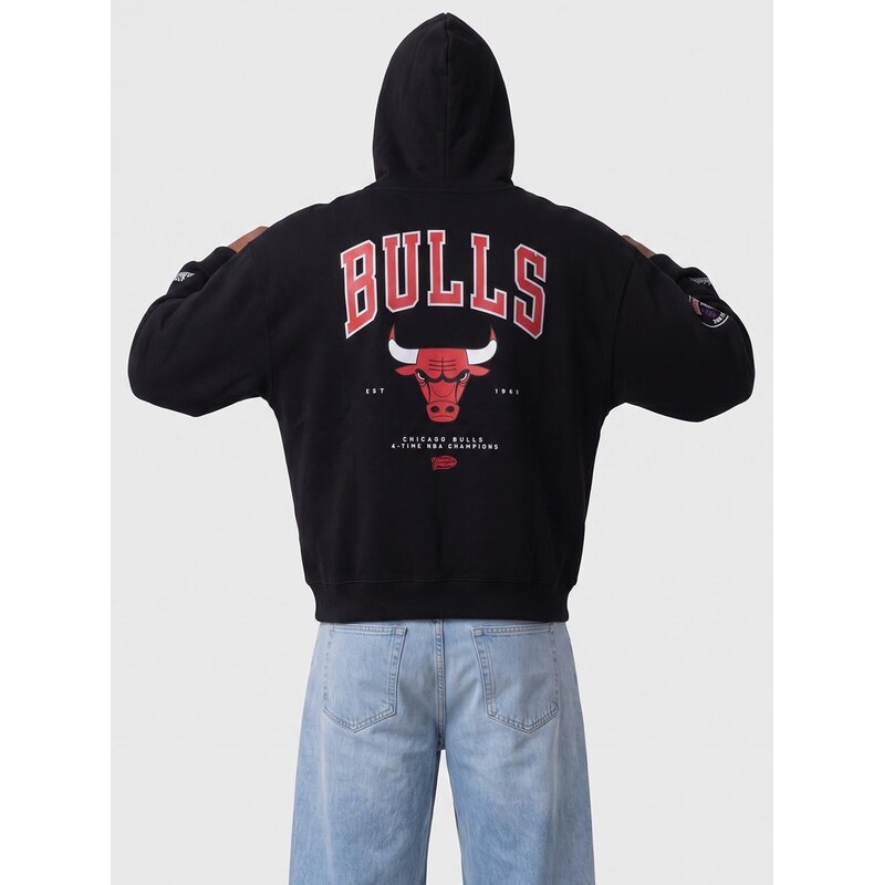 Pánská černá mikina s kapucí Mitchell & Ness NBA Chicago Bulls 6