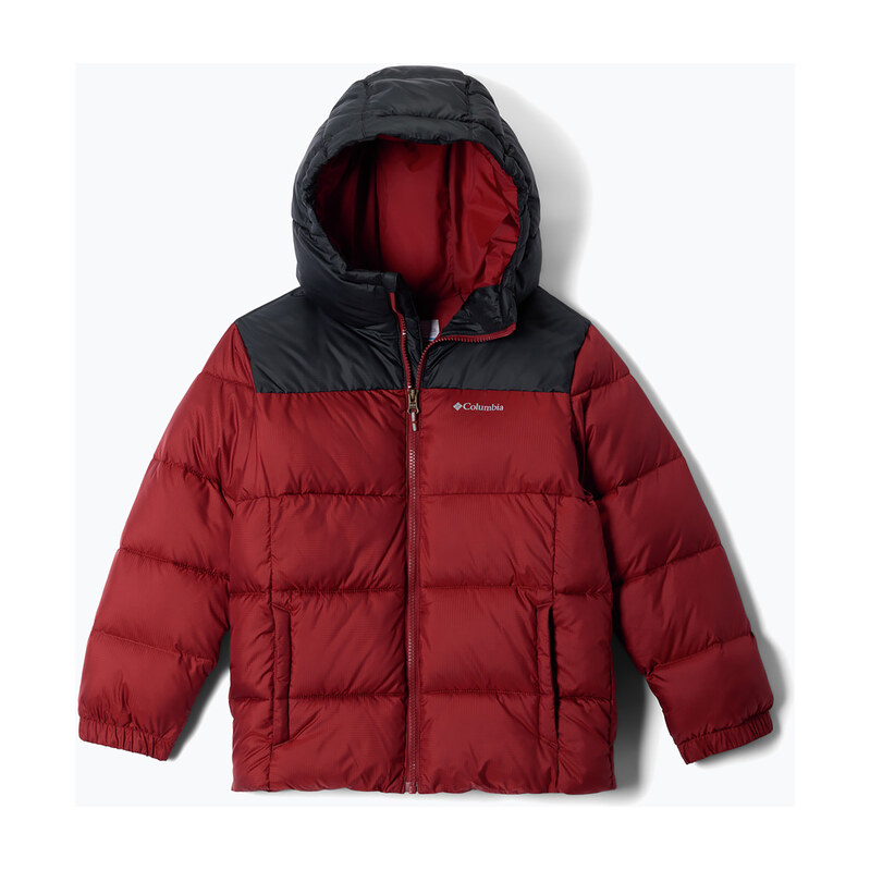 Dětská zateplená bunda Columbia Puffect Hooded Red Oxide/Black