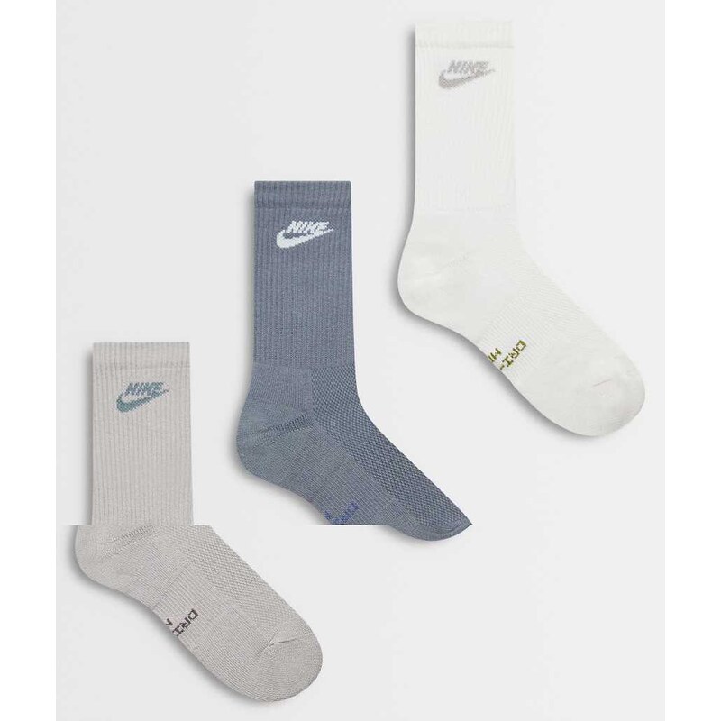 Nike Everyday Elevated 3 pack crew sock in multi