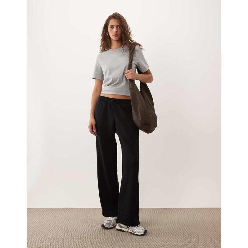 JJ Rebel co-ord wide leg joggers in black