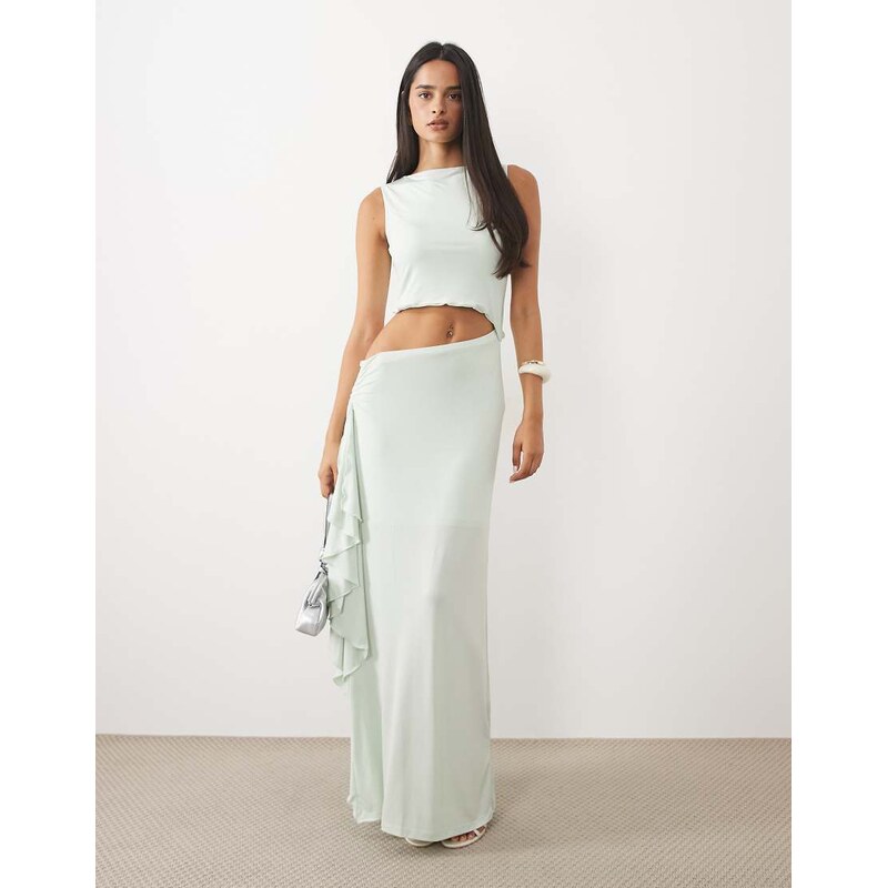 ASOS DESIGN cut out maxi dress in mint-Green