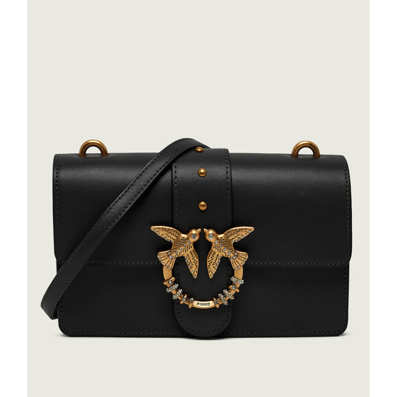 Pinko Kožená kabelka na rameno Love One Mini