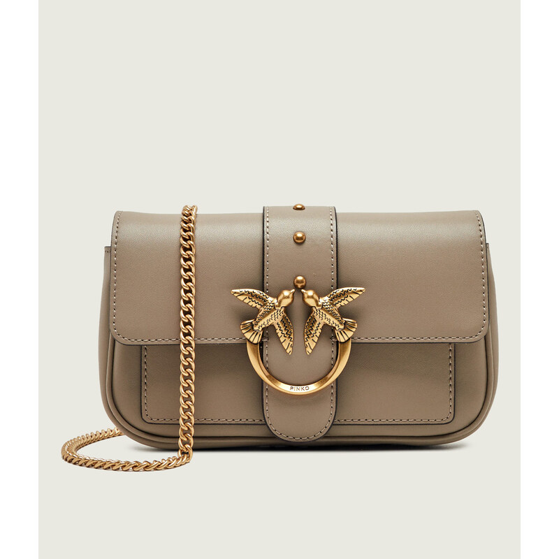 Pinko Kožená kabelka na rameno Love One Pocket
