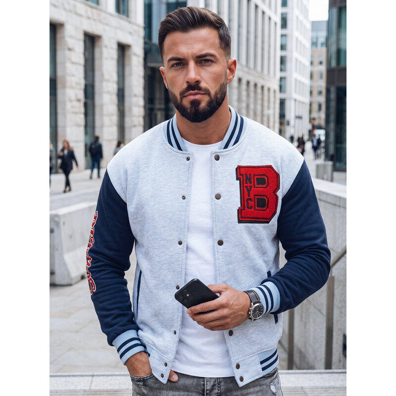 BASIC Šedá bomber mikina