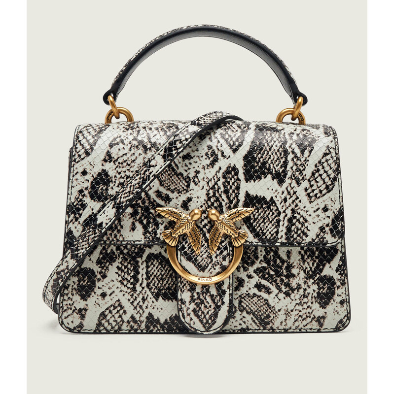 Pinko Kožený kufřík Love One top Handle Mini