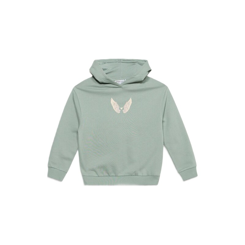 NAME IT Mikina NKFLOTUSE světle žlutá / světle zelená / růže